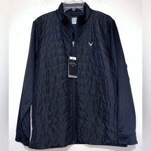 New Callaway Golf Puffer Golfing Jacket- Caviar Black - Men's Size Large NWT